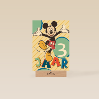 Blije Mickey Mouse verjaardagskaart