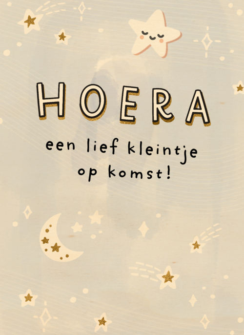 Houten Kaart Zwangerschap Felicitatie | Houten Kaart Hallmark | Zwangerschap Felicitatie | Hoera Een Lief Kleintje Op Komst
