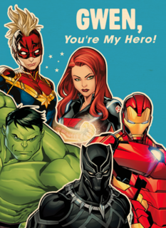 Verjaardagskaart Avengers you are my hero