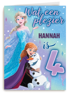 Frozen kaart 4 jaar