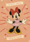 Verjaardagskaart Minnie Mouse gefeliciteerd