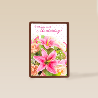 moederdag kaart klassiek veel liefs voor moederdag lelie