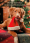 Kerstkaart klassiek Hond met kerstmuts