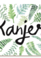 botanical kaart bladeren met het woord kanjer