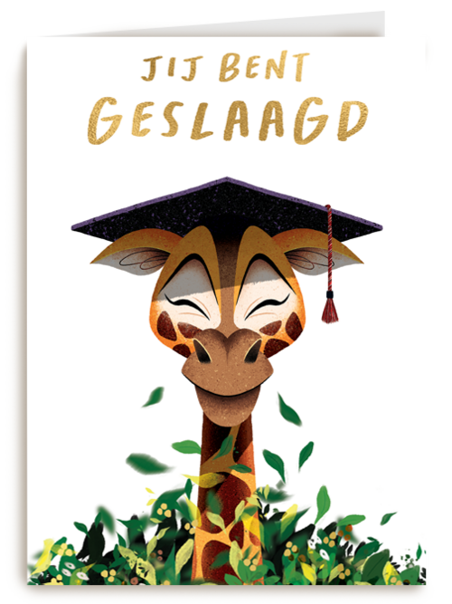 Folio geslaagd kaart giraf