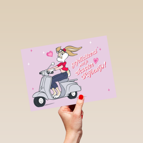 gefeliciteerd met je scooterrijbewijs van lola