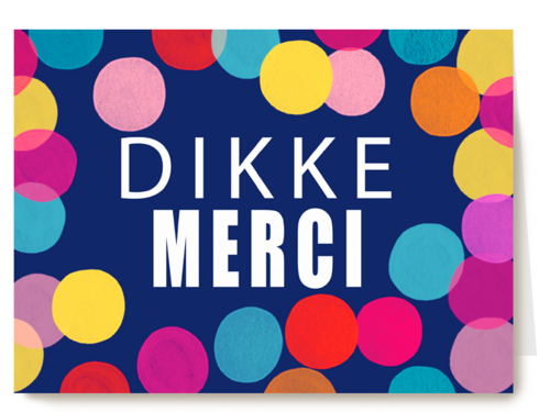 dikke merci met gekleurde confetti