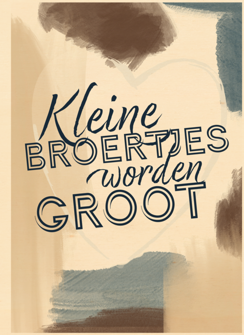 verjaardagskaart met kleine broertjes worden groot