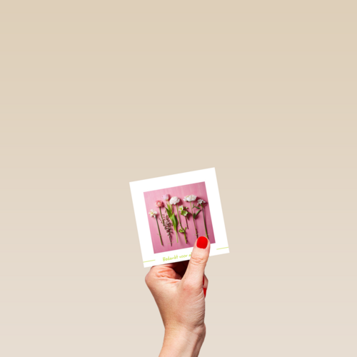 Bedankt met bloemen in kader