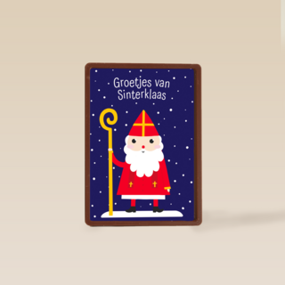 Sinterklaaskaart getekend Groetjes van Sinterklaas