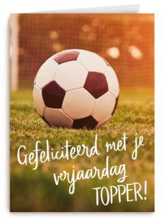 Verjaardagskaart voetbal topper