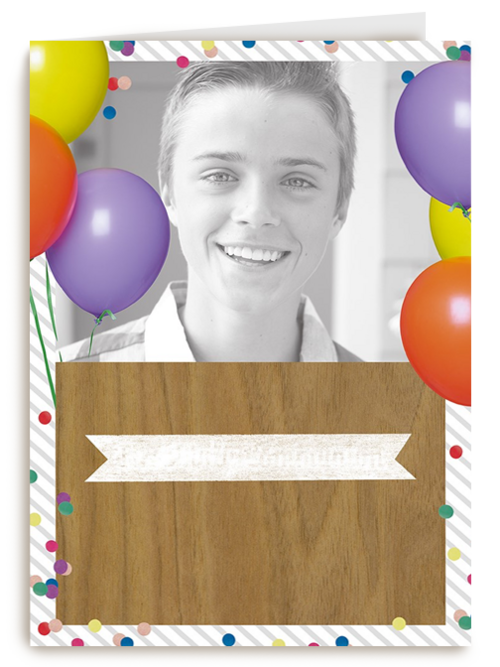 fotokaart gefeliciteerd met je verjaardag ballonnen