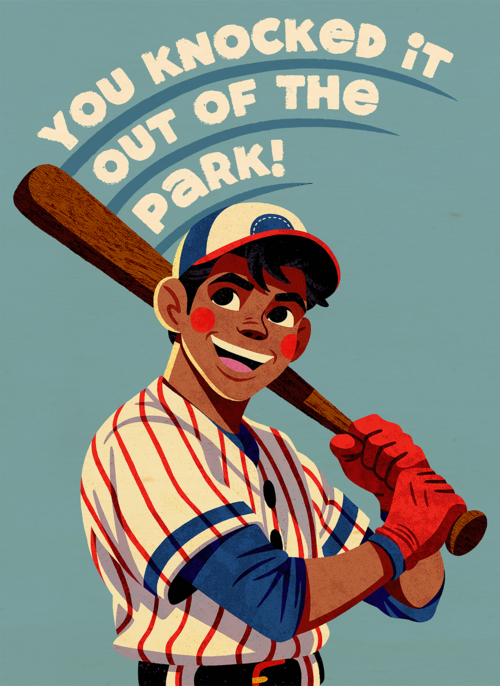 Houten Kaart Diploma | Houten Kaart Hallmark | Diploma | Folio Knocked Out Of The Park