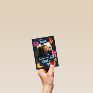 Sinterklaas Fotokaart Groetjes Sint En Piet