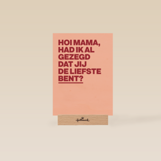 moederdag kaart hip de liefste