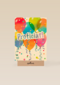 proficiat met ballonnen en confetti
