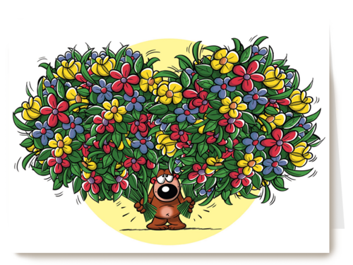 funny mail blanco bos bloemen