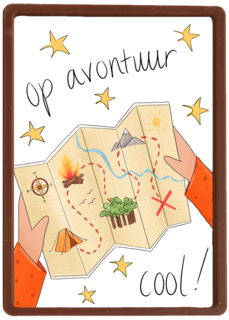 op kamp kaart schatkaart