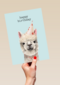 verjaardag kaart hip happy birthday lama alpaca