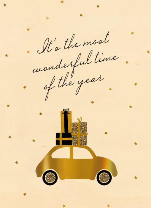 Houten kaart Kerst | Hallmark | Houten kaart Kerst | Hallmark | Kerstkaart auto it is the most wonderful time of the year