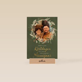 Prettige kerstdagen gelukkig nieuwjaar fotokaart