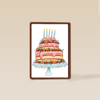 Gefeliciteerd kaart Matia Studio grote taart