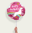 Ballon Eenhoorn Happy Birthday Multi Eco