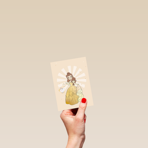 prinses kaart disney blanco belle