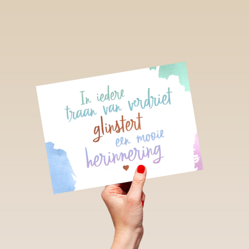 in iedere traan van verdriet