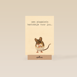 Zomaar kaart een piepklein berichtje Furry cuddles muis