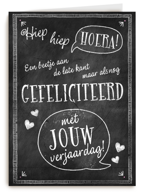 schoolbord aan de late kant