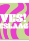 Geslaagd Yes swirl groen roze