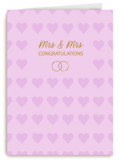 Mrs Mrs congratulations hearts