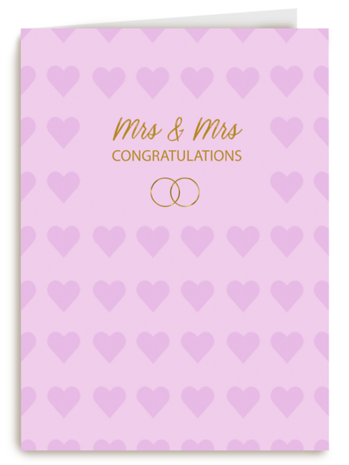 Mrs Mrs congratulations hearts