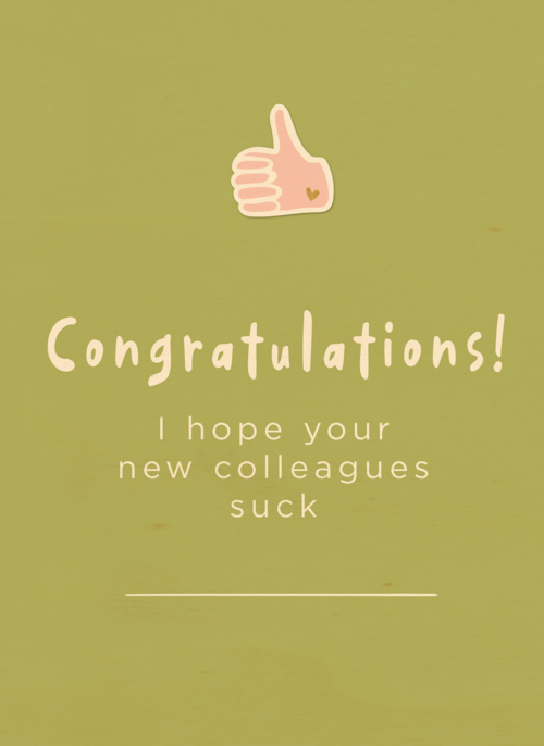 Houten Kaart Nieuwe Baan | Houten Kaart Hallmark | Nieuwe Baan | Nieuwe Baan Kaart Grappig Collegas