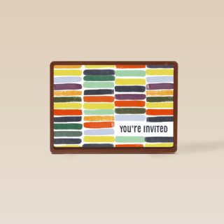 You are Invited Kleurrijke Strepen