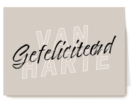 van harte gefeliciteerd met deze stijlvolle kaart