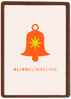 Kerstkaart klok klingeling