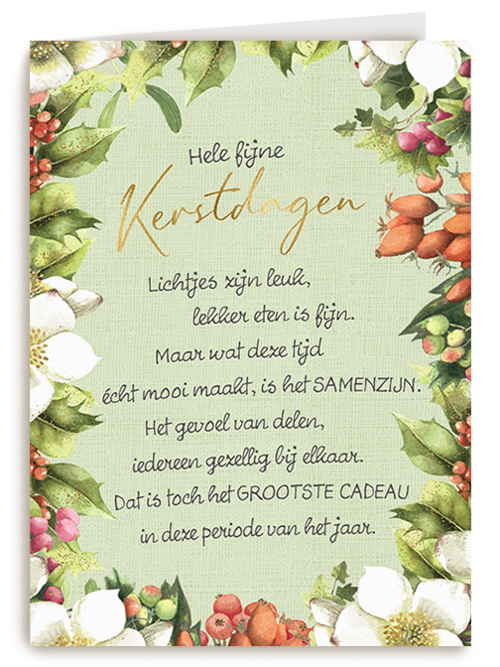 Kerstkaart Hallmark | Marjolein Bastin Kerstdagen Tekst