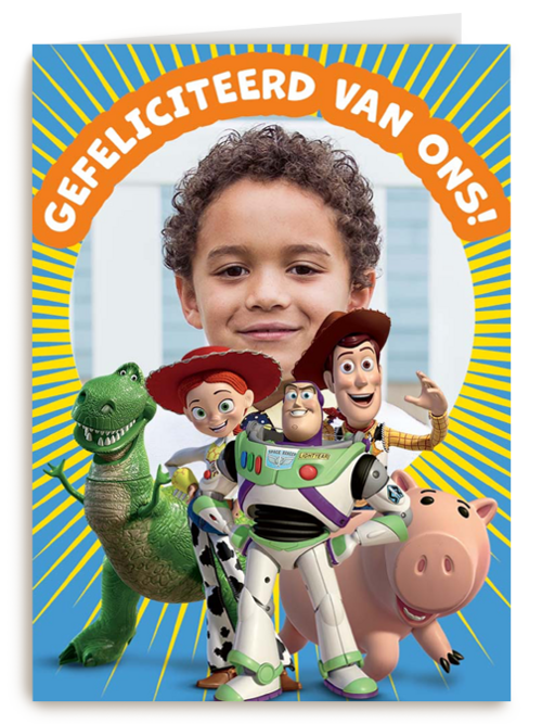 Toy Story felicitatie fotokaart