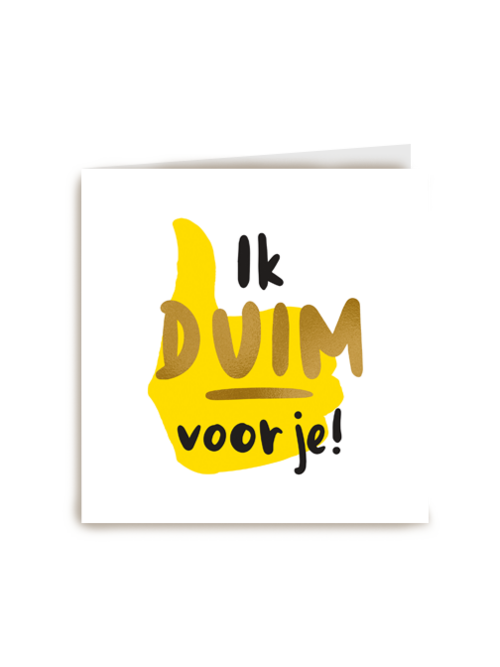 succes kaart ik duim voor je