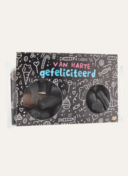 Brievenbus Drop Reep Van Harte Gefeliciteerd | Veel Liefs Cadeau Chocolade En Snoep |