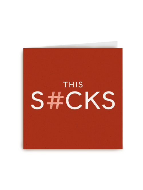Sterktekaart this sucks rood gezakt