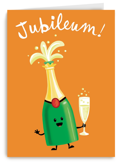 jubileum fles champagne