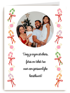 Kerstmis Fotokaart Zuurstokken