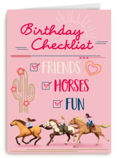 verjaardag kaart spirit birthday checklist