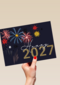 Nieuwjaar 2027 Happy vuurwerk