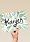 botanical kaart bladeren met het woord kanjer