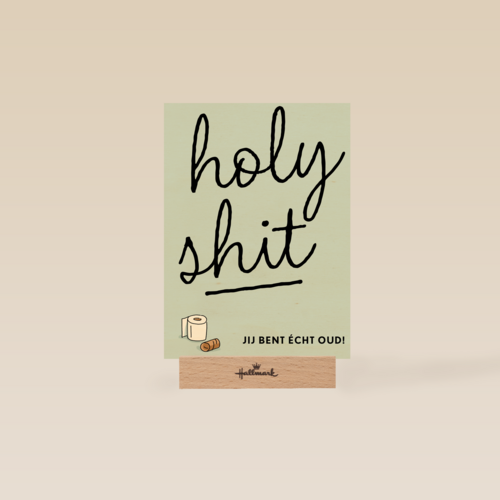 Verjaardagskaart man vrouw grappig holy shit