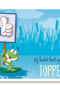 kikker met bord topper